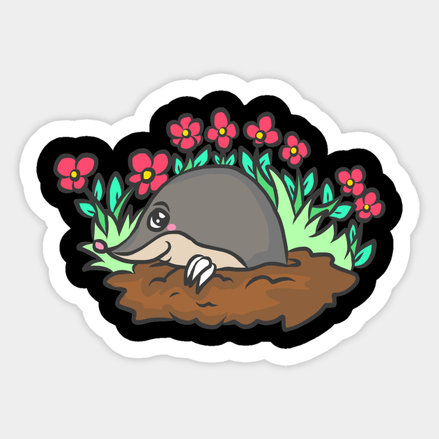 Mole Gardener Animal Funny Garden Gift Cool Sticker by KK-Royal